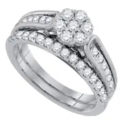 1 CTW-Diamond CIARA FLOWER BRIDAL SET