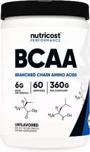 BCAA Powder 2:1:1 (Unflavored, 60 Servings) - Vegetarian, Non-Gmo, Gluten Free,