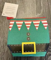 Thirty One Cool Zip Snacker, Christmas Elf Suit Thermal Snack Bag - NEW