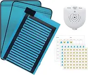 Bedwetting Alarm Pad for Boys and Girls, USB Rechargeable, Pee Alarm with Music Optional and Volume Control, Potty Training Urinary Mat for Children, Blue