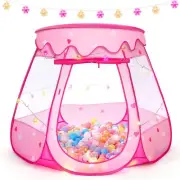 Baby Girl Toys for 1 2 3 Year Old Birthday Gift Pop Up Princess Tent with Sta...