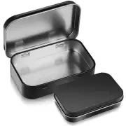 Metal Rectangular Empty Hinged Tins Tin Containers Empty Metal Tins Box Small