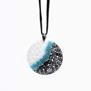 Pendant blown Murano glass murrine