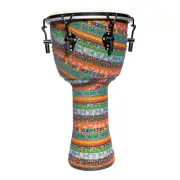 New Drumfire 12" Synthetic Head Tuneable Djembe Bongo Drum Tribal Multicolour