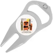 London Golf Ball Marker Divot Repair Tool Bottle Opener