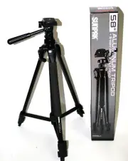 Sunpak 58” Aluminum Medium Duty Video Tripod, 5858DLX +3-Way Pan & Tilt Head