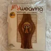 Vintage JIFFY WEAVING "Hoot Owl" Knotty 1977 Needlepoint Set