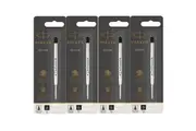Parker Quink Pen Refill Ballpoint Broad Thick Nib 1.2mm Black Pack 4 Bulk