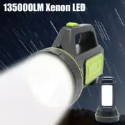 135000LM LED Searchlight Hand Lamp Torch Work Light USB Rechargeable Spotlight
