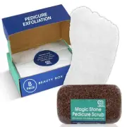 Pedicure Exfoliation Beauty Box with 6 Exfoliating Foot Scrubber Bath Sponges...