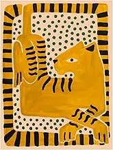 Living Room Carpet Home Decoration Moroccan Rug Ethnic Floor Mat Large Bedroom Soft Non-Slip Machine Washable(Yellow,80x120cm)