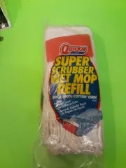 Cotton Yarn Super Scrubber Wet Mop Refill #0251 Quickie Brand with Scour Pad