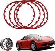 Wheel Rim Protector 4pcs Car Wheel Edge Trims Hubcaps Decorative Ring, 18in Diameter Auto Tire Guard for Curb Rash Prevention, Fit for Cars, Trucks, Model 3/Y Accessories (18in)