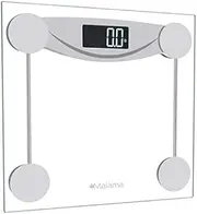 Malama Precision Digital Body Weight Bathroom Scale with Step-On Technology LCD Backlit Display 400 lbs Capacity and Accurate Weight Measurements Silver