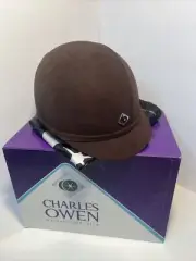 Charles Owen GR8 Riding Helmet - Size 6 5/8 54 CM. Color BROWN.