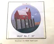 Mary CARDIN ORIGINALS Applique Pattern “MOTIF #1” House On Pier 14” Round 1983