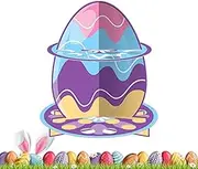 Easter Egg Tray Decor | Decorative Easter Tiered Sign Egg Trays | Cake Stand, Party Supplies, Holiday Centerpiece Tabletop Ornament for Kitchen Farmhouse