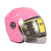 Unisex Safety Cycling Helmets Sunshade Motorbike Helmets with Anti-fog Goggles Princess Pink