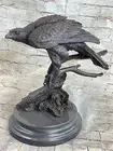 Sign Original Art Deco Milo Large Falcon American Eagle Bronze Sculpture Statue