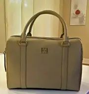 $1,095 NWT ESCADA Handbag Large Tote Shopper Beige Leather w/Strap Made in Italy
