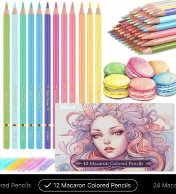 12 Ccfoud Macaron Colored Pencils NEW Shipping Included