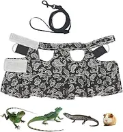 Dragon Harness and Set - Escape Proof Lizard Reptiles Harness | Amphibian Apparel | Soft, Adjustable Reptile Outdoor Harness for Lizards, Chameleons, Hamsters, Mice
