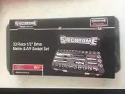 Sidchrome 1/2 Inch Socket Set Limited Edition w Blow Mould Carry Case