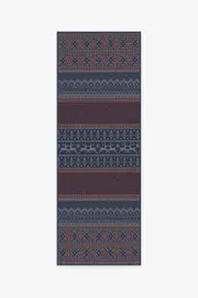 75' x 215' | Machine Washable Runner Rug | Kid & Pet Friendly | Indoor Rug | Fair Isle Red Flatwoven Rug | Ruggable