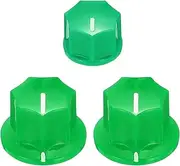 uxcell Guitar Effect Pedal Knob Set, 5/8" 13/32" Plastic Brass Insert Electric Guitar Knobs for Amplifier Guitar Bass Volume Control,Green