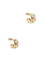 Roxanne First Rainbow 14kt Gold Hoop Earrings - Multicoloured 1 ONE SIZE