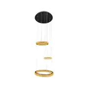 Delessi Rozanno 3 Ring Pendant - Chrome - Tri-Colour