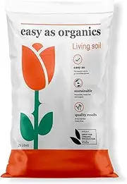 25L Living Soil - Water Only Base Plant Grow Nutrient Substrate - Easy As Organics