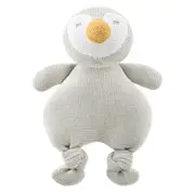 The Peanutshell Knitted Penguin Plush Cotton Soft Animal Baby Toy 30cm GRY 0+