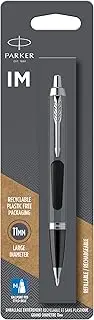 [PARKER] IM Ballpoint Pen, Black Lacquer Chrome Trim with Medium Point Black Ink Refill (1975554)