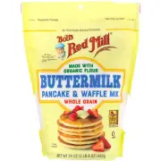Bob's Red Mill, Buttermilk Pancake & Waffle Mix, Whole Grain, 24 oz (680 g)