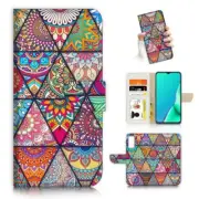 ( For Vivo Y01 ) Wallet Flip Case Cover AJ24153 Abstract Mandala