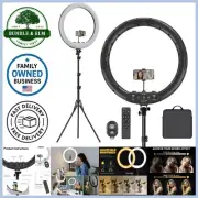 21 inch LED Ring Light with Stand Dimmable Tripod Phone Holder Remote