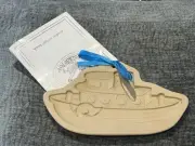 Brown Bag Cookie Art 1987 Mold TUGBOAT New w/RECIPE BOOK Hill Design, Inc.