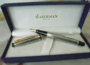 Magnificent Pen Fountain Pen Waterman Expert Steel Gt New Of Stock IN Box R77