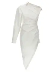 [Alexander Wang] Alexander Wang-Asymmetrical Shirt Dress Gonne Bianco-Donna 4 White