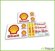 Shell Sponsor Helix V-Power Ferrari Motor Oil High Quality Decals Stickers Kit