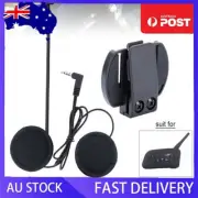 V6 1200M Intercom Motorcycle Helmet Headset BT Motorbike Interphone Black 1.73''