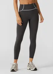 [Lorna Jane] Unwind No Ride Ankle Biter Leggings in Grey, Size - Small S Dark Titanium