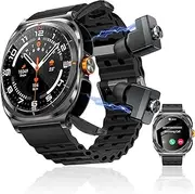 ZJX Smartwatch with Earbuds, 2-in-1 Sports Watch with Pedometer, 1.53-inch Rugged Fitness Watch, Calorie, Sleep Monitor, Heart Rate Monitor, 100+ Exercise Modes for iOS and Android