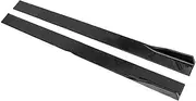 2Pcs 2m/2.2m Universal Car Side Skirts Extensions Splitters Side Skirt Lip Compatible for Benz,Skoda,Audi,Ford,BMW,VW(2m Black)
