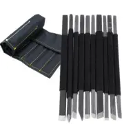 Precision Carving with 10 Piece High Carbon Steel Wood Chisel Tools Set
