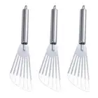 3 Pcs Stainless Steel Frying Spatula Fish Metal Cooking Utensils