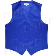 New Man Tuxedo Waistcoat Royal blue Vest only Formal Wedding Party Prom