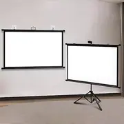 Stand Projection Screen, Portable Projector Screen, White Flexible Movie Screen for Home Theater/Backyard/Office Meeting/Small Party/Evening Banquet(197x144cm/6.4x4.7ft)