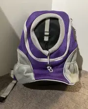 WOYYHO Pet Dog Travel Carrier. FRONT Facing Backpack Sz M 5 - 14 Lbs BNWT Purple